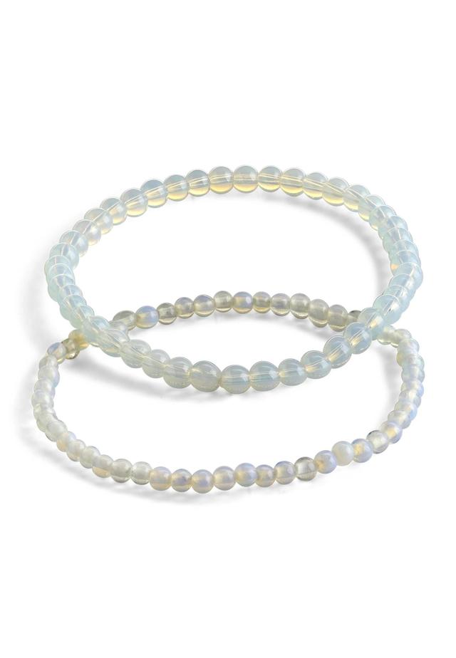 Opalite Beaded Stretch Bracelet Set  Product Image