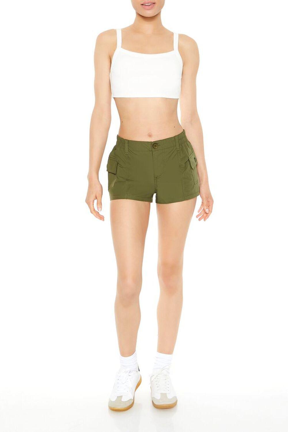 Low-Rise Cargo Shorts | Forever 21 Product Image