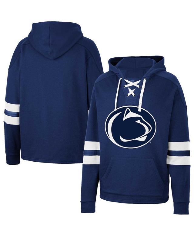 Mens Colosseum Penn State Nittany Lions Lace-Up 4.0 Pullover Hoodie Blue Product Image