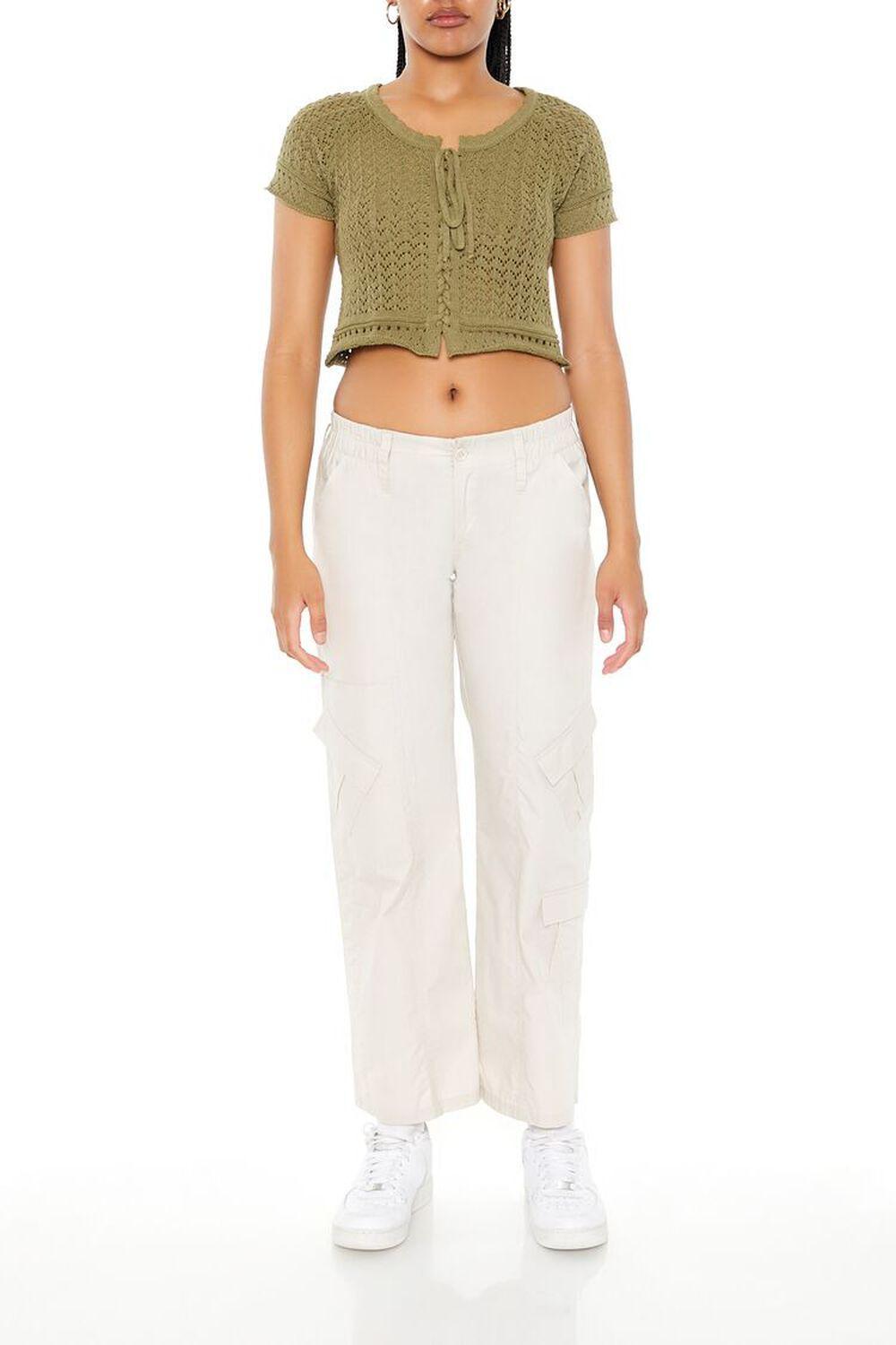 Sweater-Knit Crochet Crop Top | Forever 21 Product Image