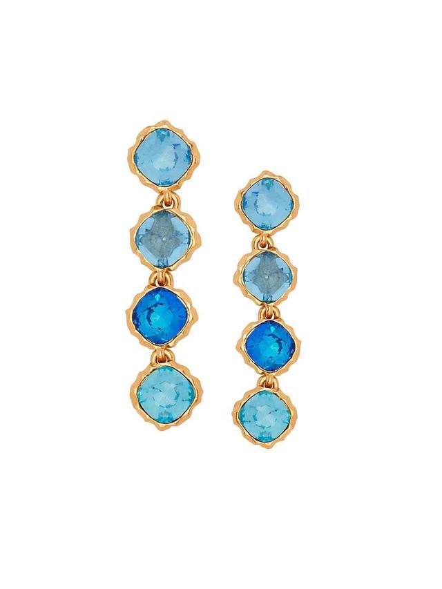 Womens Goldtone & Glass Crystal Drop Earrings Product Image