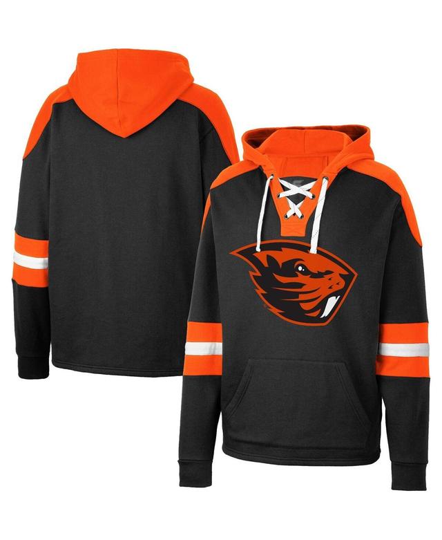 Mens Colosseum Black Oregon State Beavers Lace-Up 4.0 Pullover Hoodie Product Image