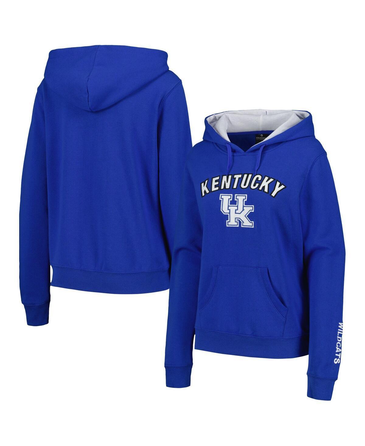 Womens Colosseum Kentucky Wildcats Arch & Logo Pullover Hoodie Product Image