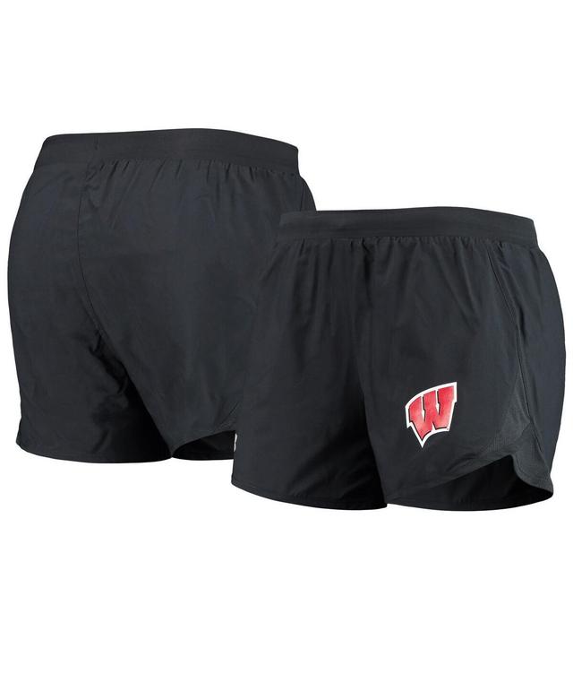 Womens Under Armour Wisconsin Badgers Fly By Run 2.0 Performance Shorts Product Image