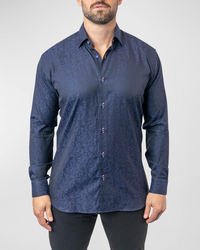 Maceoo Fibonacci Paisley Egyptian Cotton Button-Up Shirt Product Image