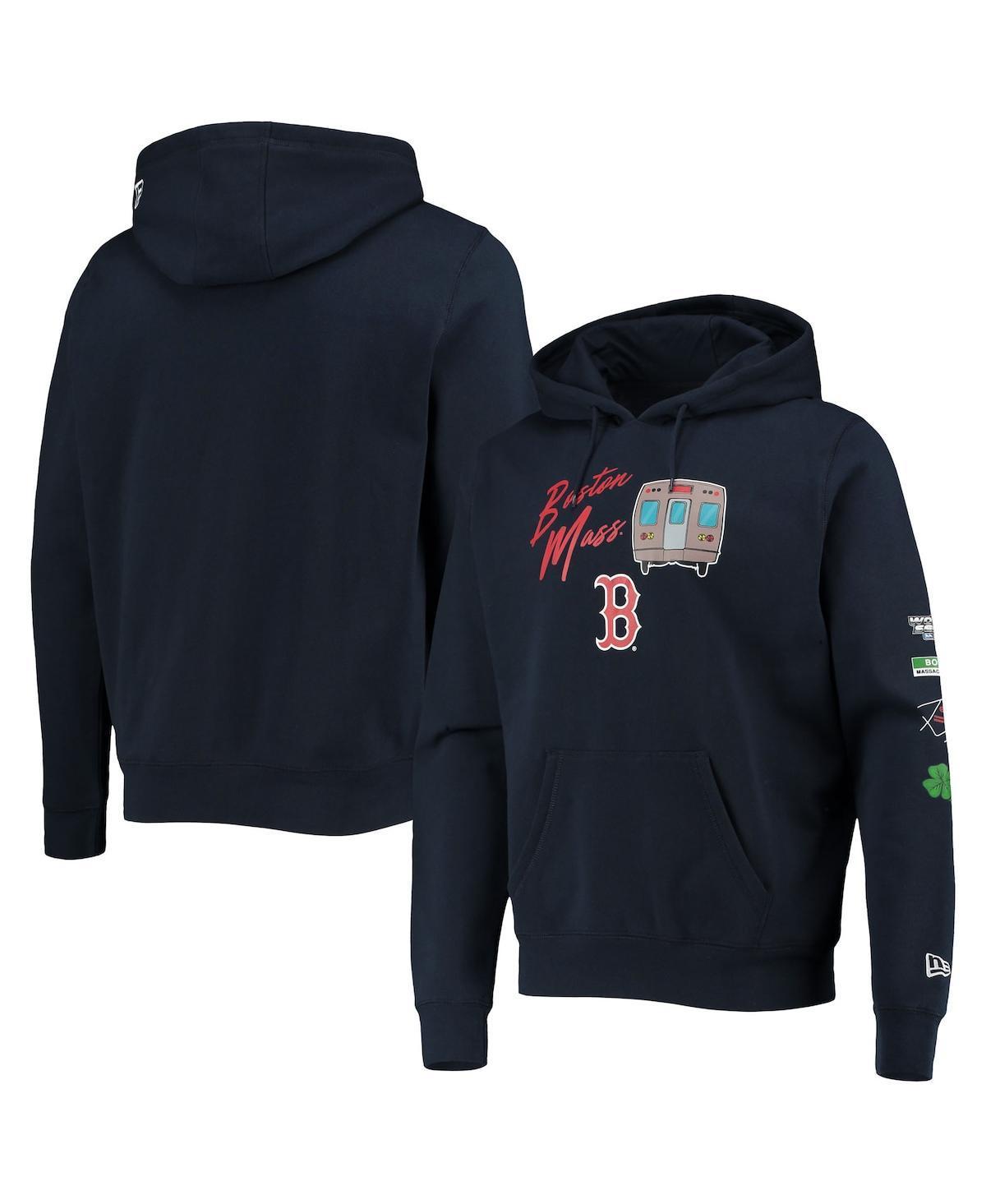 Mens New Era Navy Boston Red Sox City Transit Pullover Hoodie Product Image