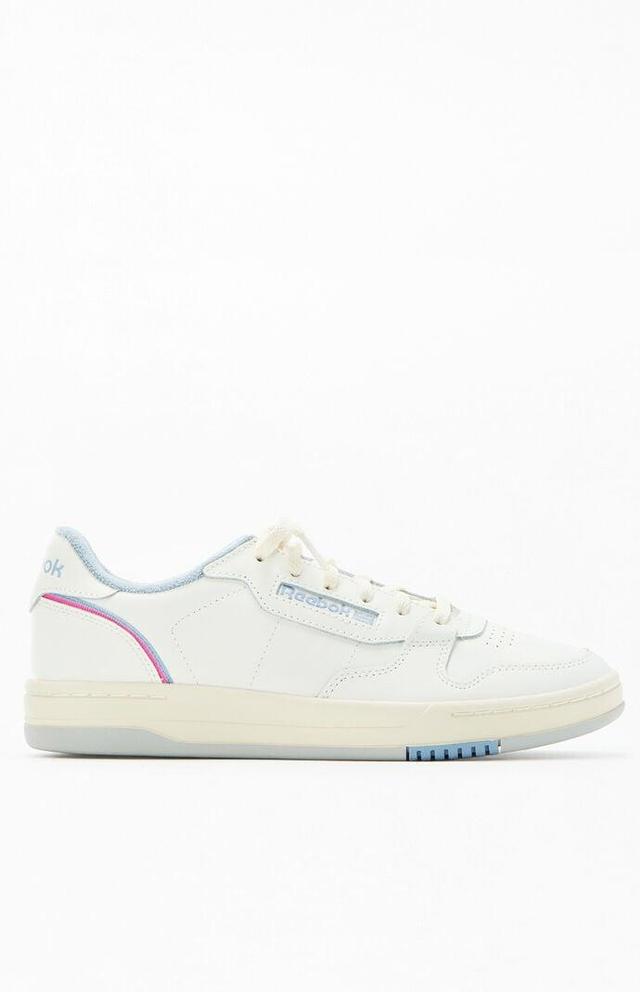 Reebok Women's White & Blue Phase Court Sneakers in White/Blue - Product Image