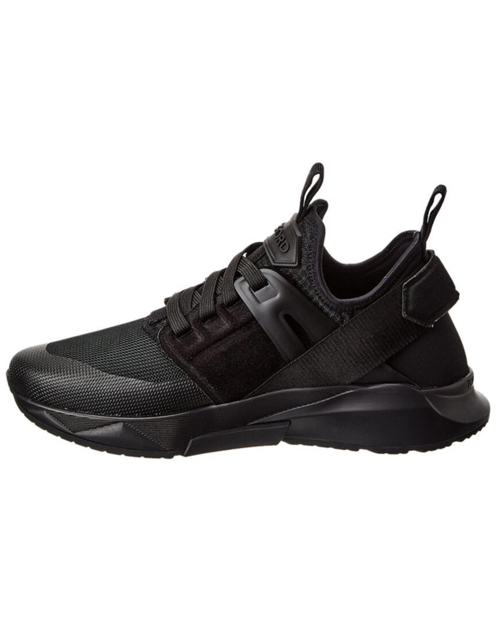 Suede-trim Sneaker In Black Product Image