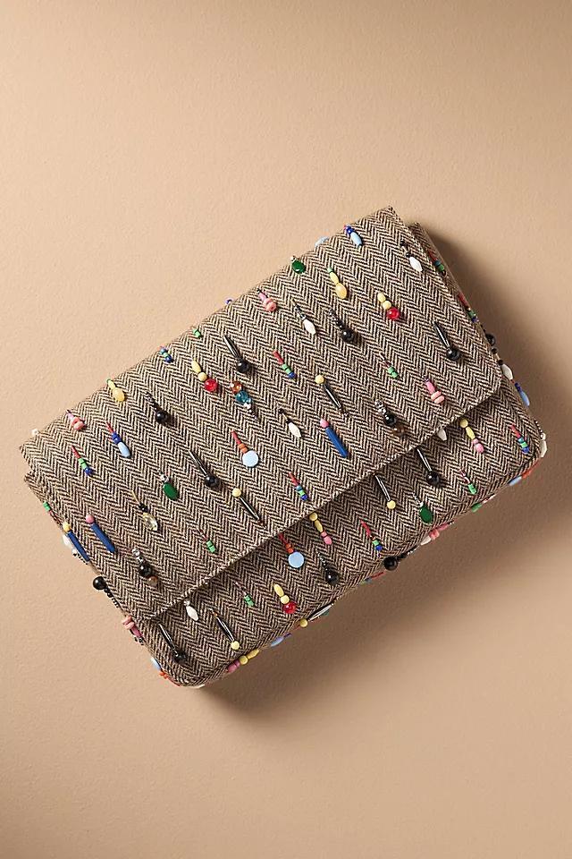 Embellished Menswear Oversized Clutch Product Image