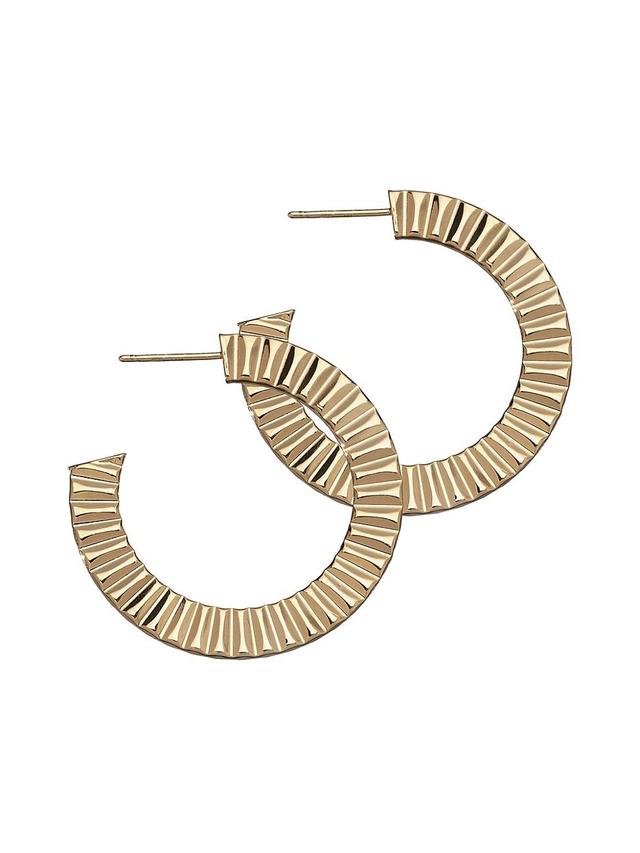 Womens Hannah 18K-Gold-Plated Hoop Earrings Product Image