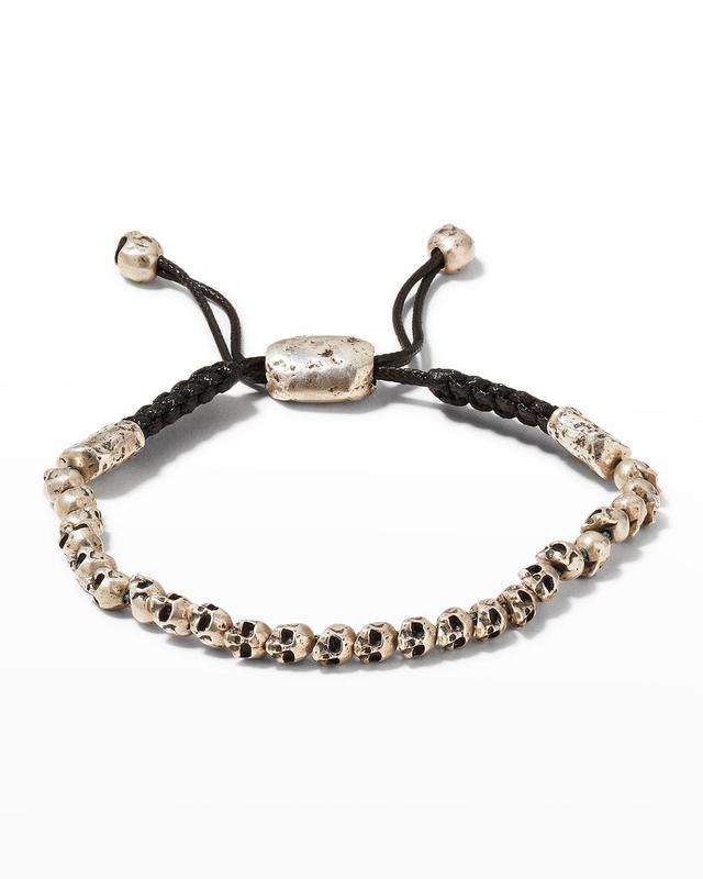 John Varvatos BEADED BRASS SKULL BRACELET Product Image