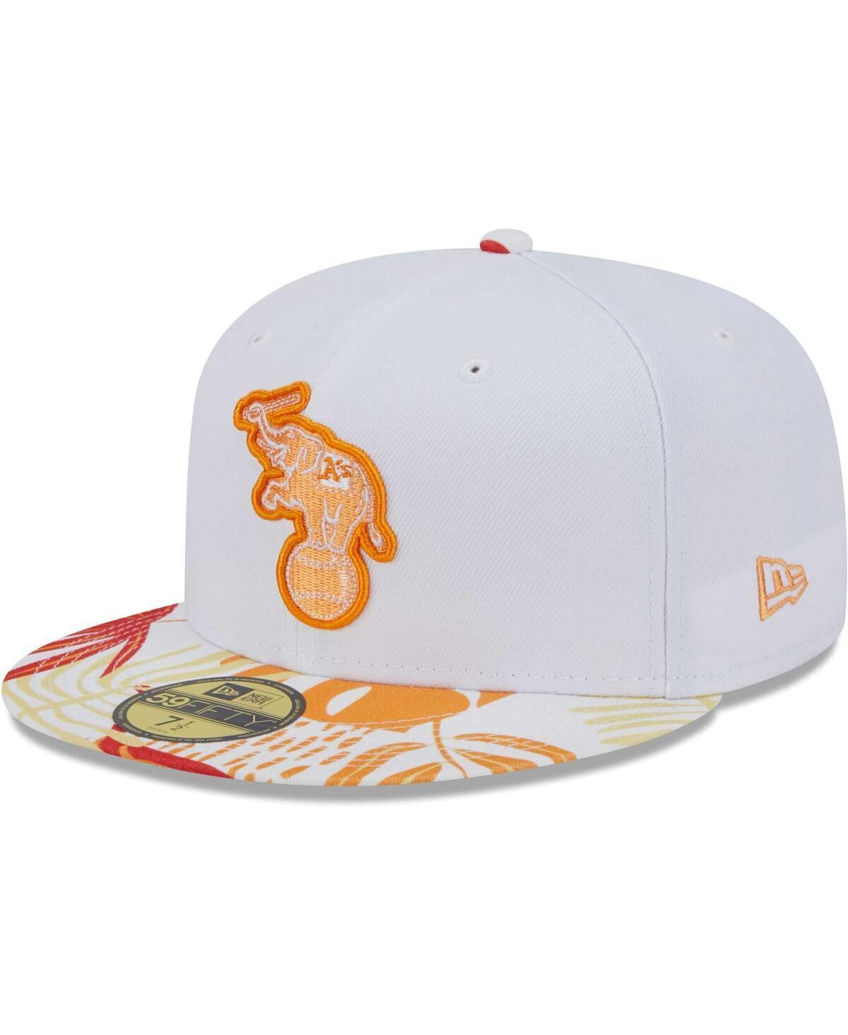 Mens New Era /Orange Oakland Athletics Flamingo 59FIFTY Fitted Hat Product Image