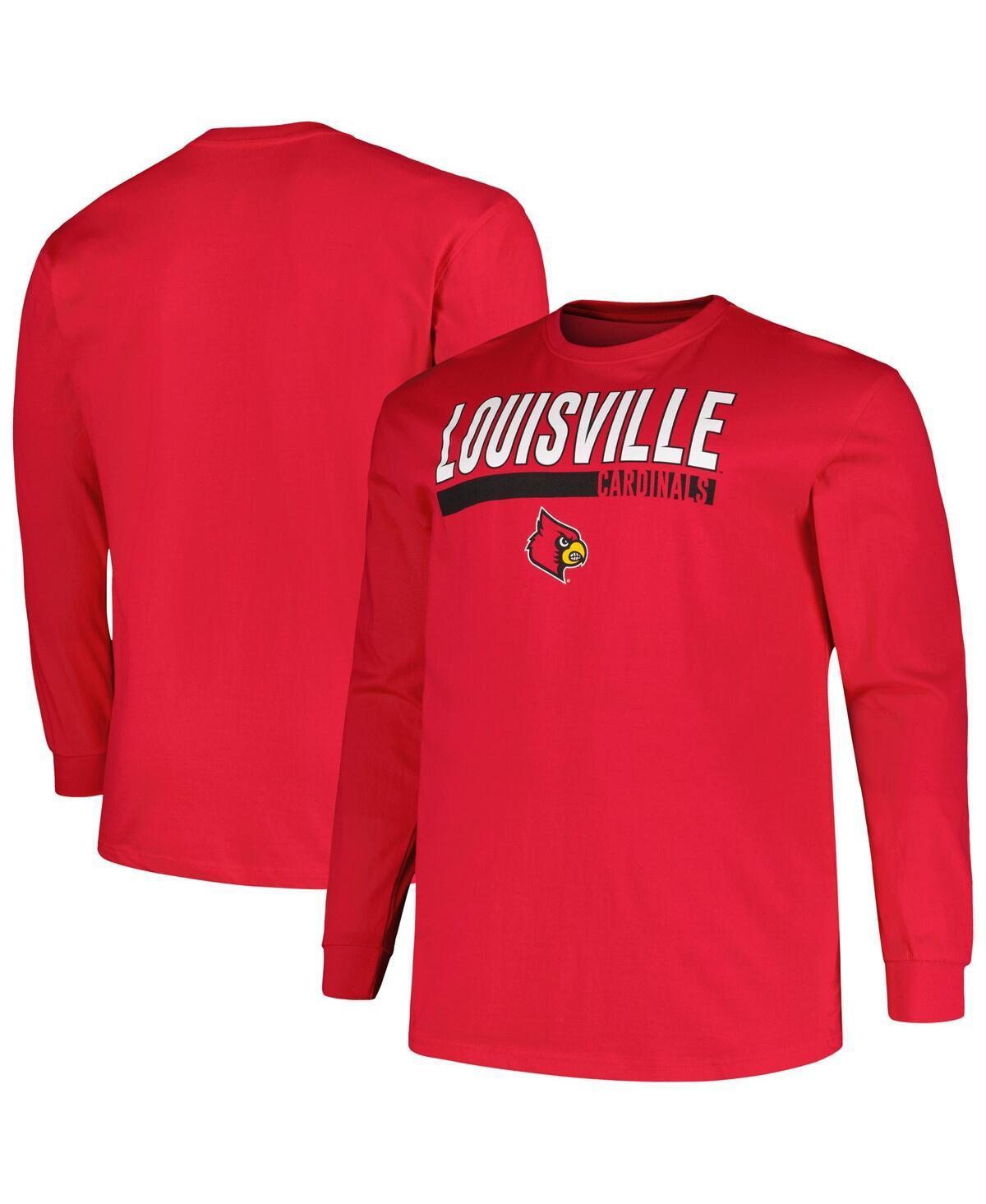 Mens Profile Red Louisville Cardinals Big and Tall Two-Hit Long Sleeve T-shirt Product Image