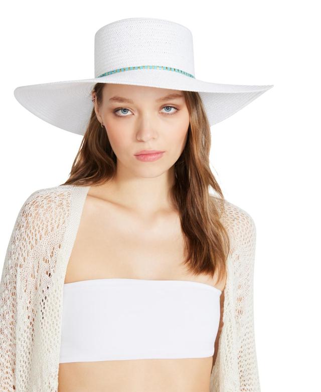 Steve Madden Womens Enamel Beaded-Trim Floppy Hat Product Image