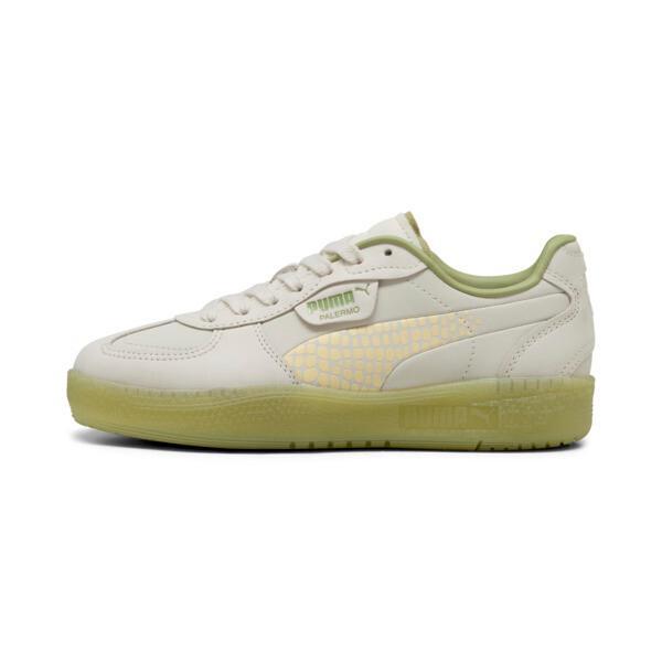 PUMA Palermo Moda Selva Women's Sneakers in Vapor Grey/Creamy Vanilla/Calming Green Product Image