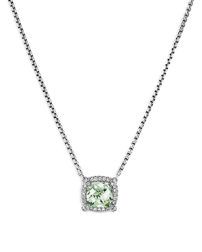 Womens Petite Chatelaine Pav Bezel Pendant Necklace with Diamonds Product Image