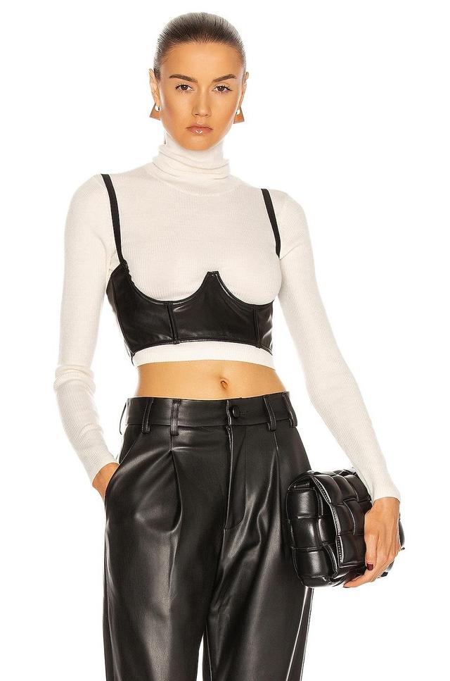 fleur du mal Vegan Leather No Cup Bustier Product Image