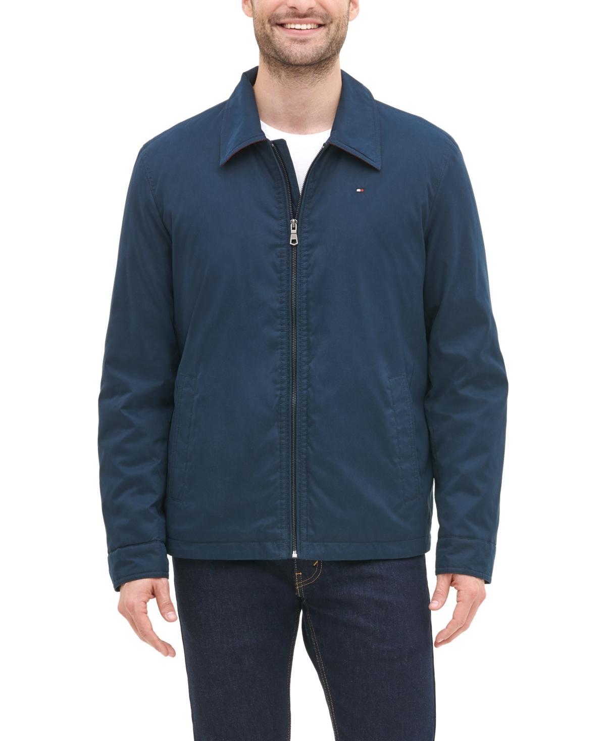 Tommy Hilfiger Mens Classic Front-Zip Filled Micro-Twill Jacket Product Image