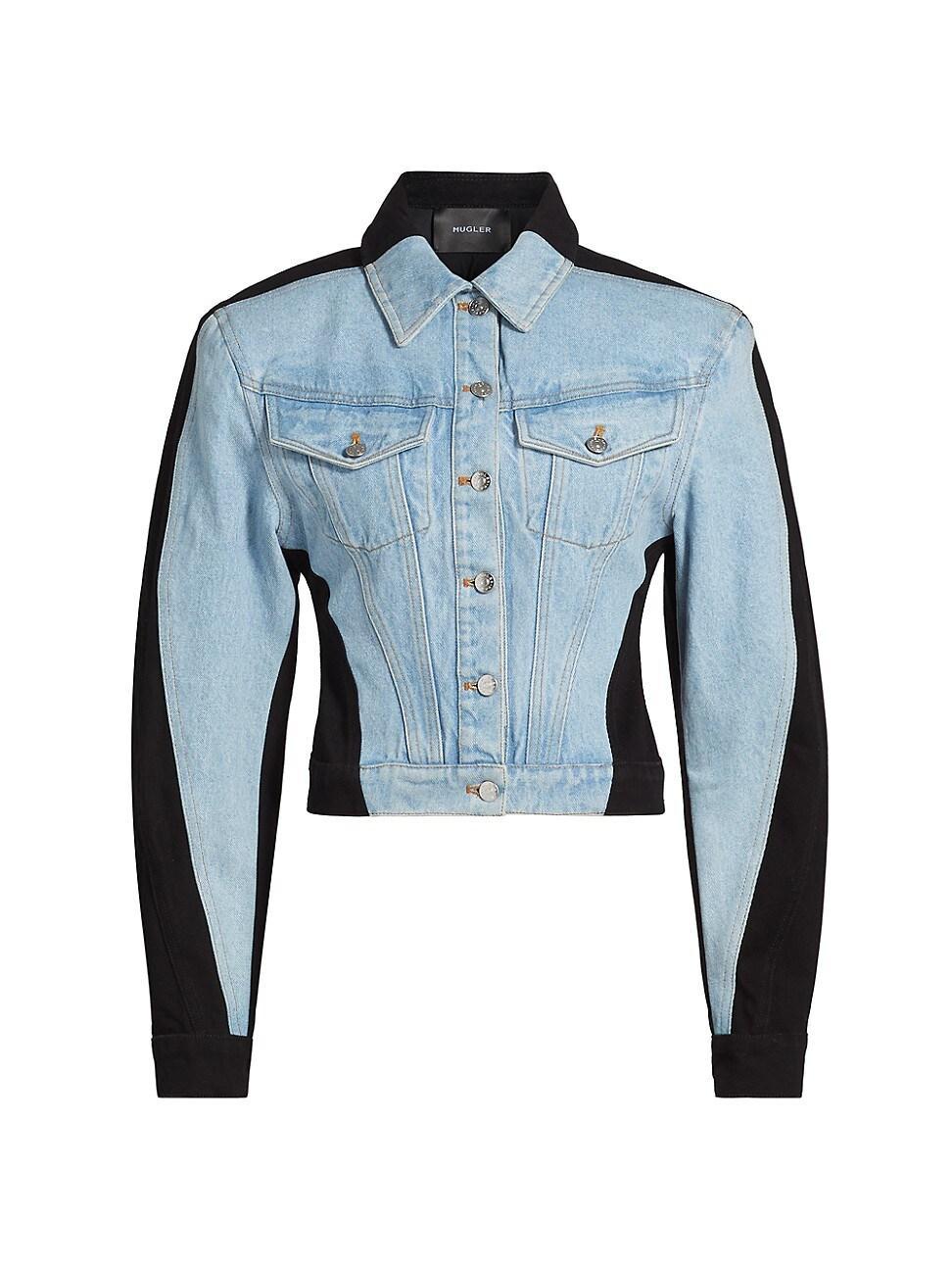 Womens Mix Media Denim Jacket product image