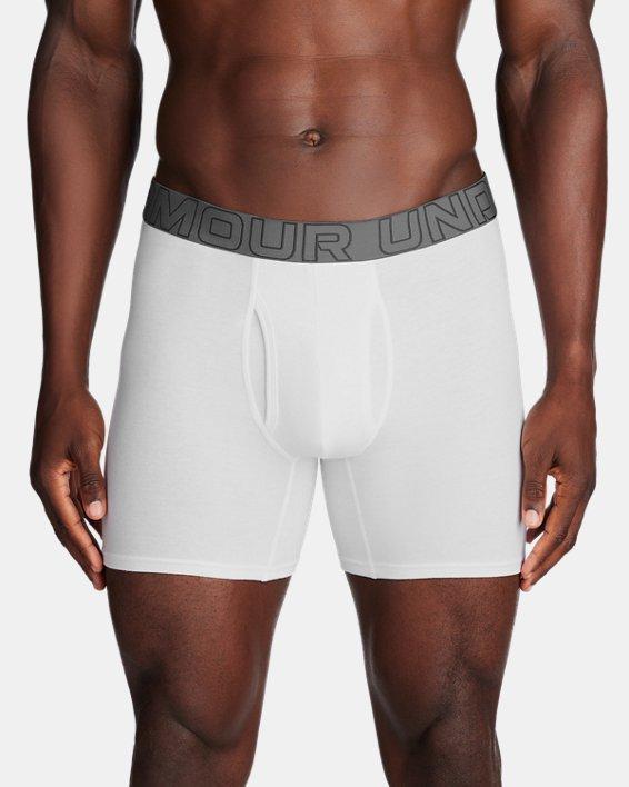 Mens Under Armour 3-pack Performance Cotton Stretch 6-in. Boxer Briefs Product Image