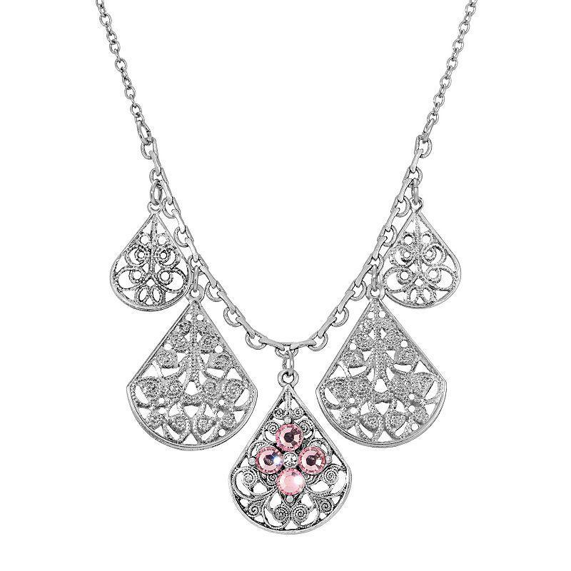 2028 Flower Multi Teardrop Necklace Product Image