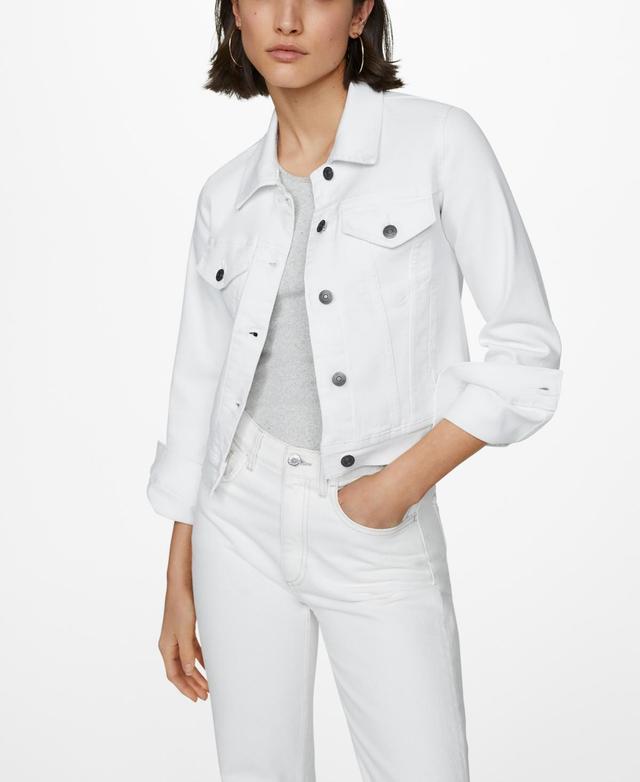 Mango Womens Pocketed Denim Jacket Product Image