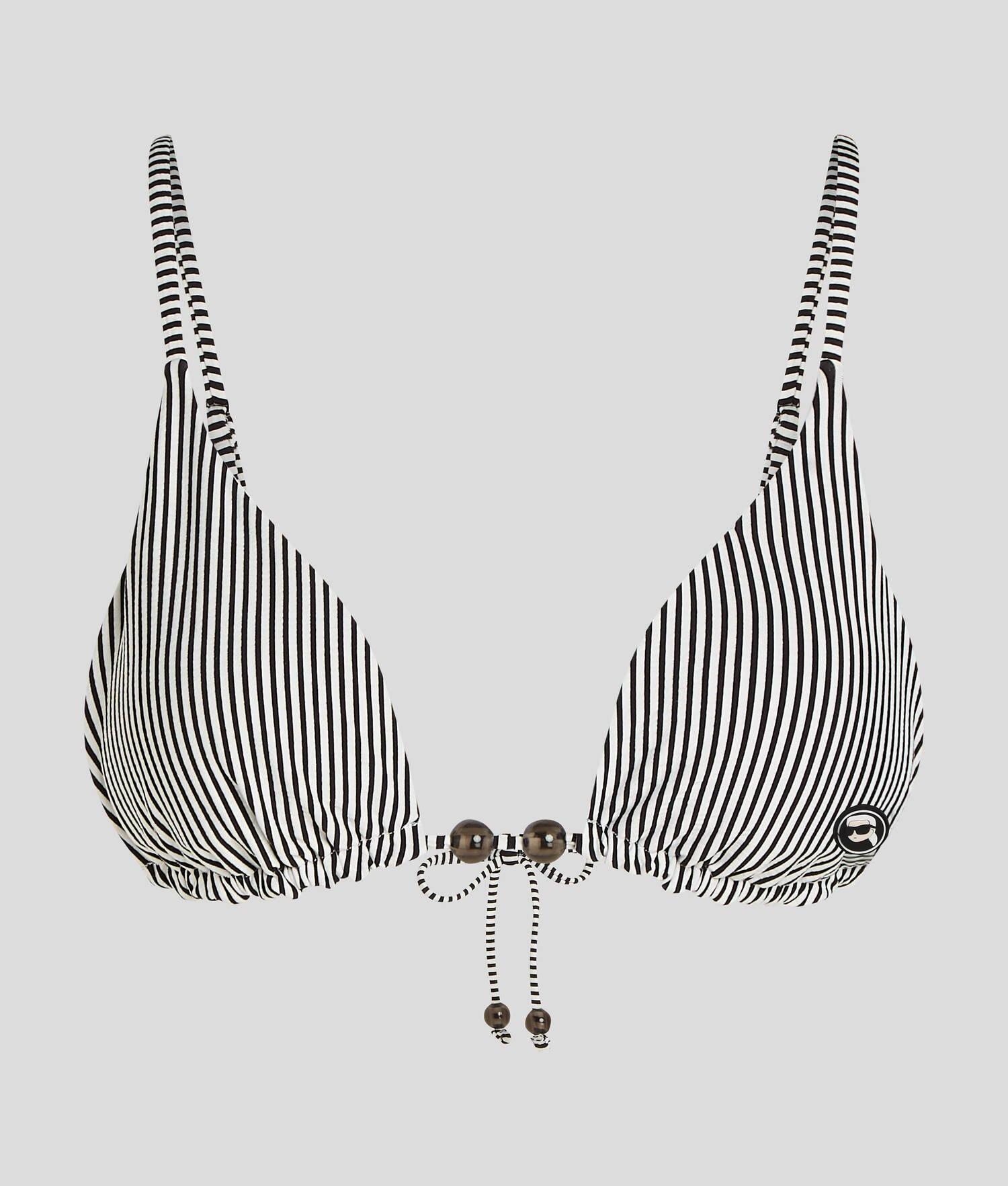 IKON STRIPED TRIANGLE BIKINI TOP Product Image