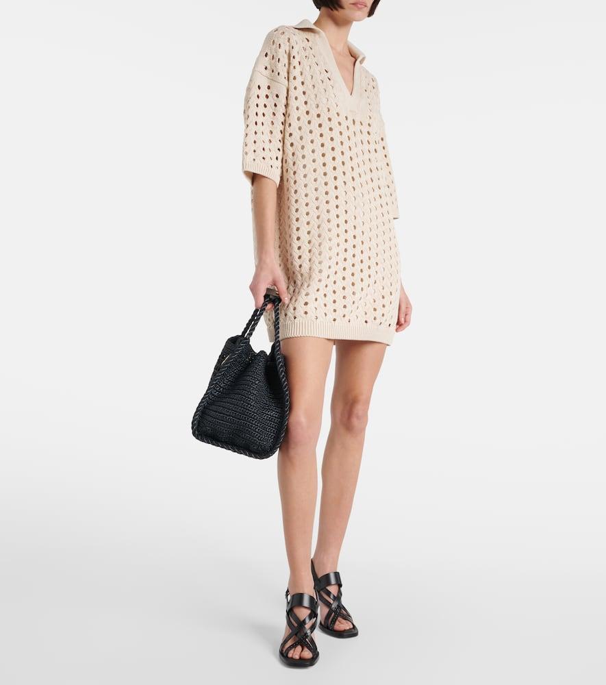 Urna Cutout Cotton Minidress In Nude & Neutrals Product Image