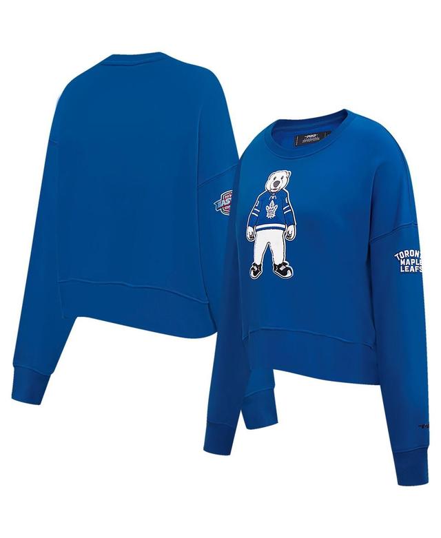 Womens Pro Standard Blue Toronto Maple Leafs Mascot Crewneck Pullover Sweatshirt Product Image