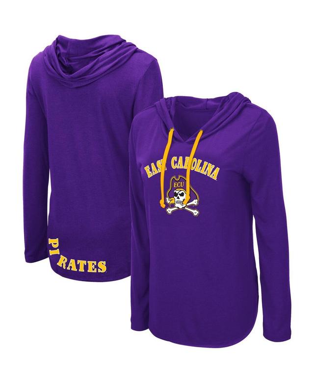 Womens Colosseum Purple Ecu Pirates My Lover Lightweight Hooded Long Sleeve T-shirt Product Image