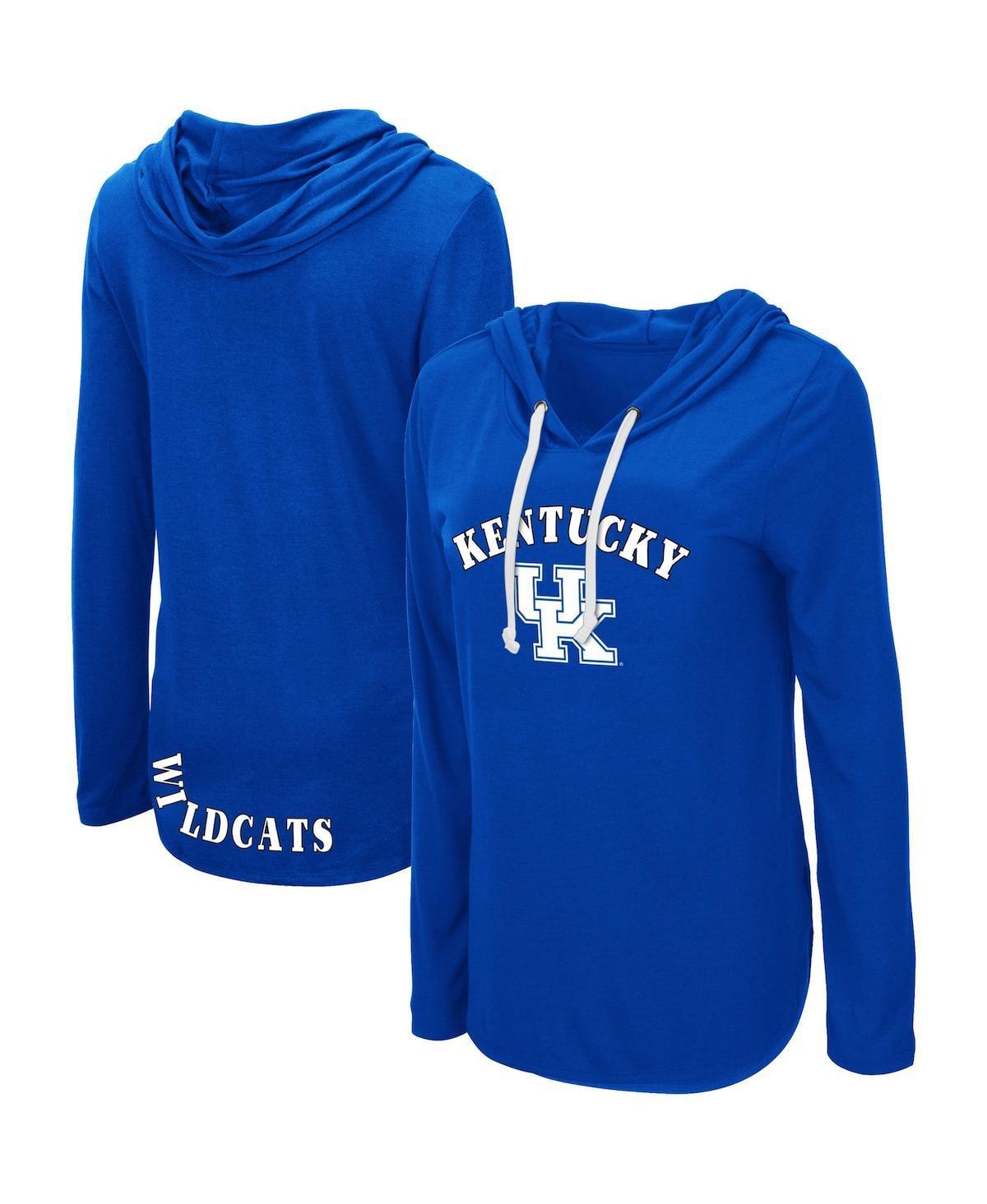 Womens Colosseum Royal Kentucky Wildcats My Lover Lightweight Hooded Long Sleeve T-shirt Product Image