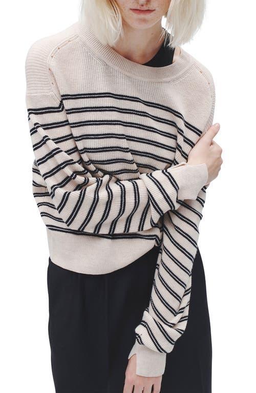 rag & bone Bree Stripe Rib Crewneck Sweater Product Image