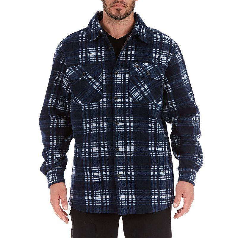 Mens Smiths Workwear Sherpa-Lined Plaid Microfleece Shirt Jacket Product Image