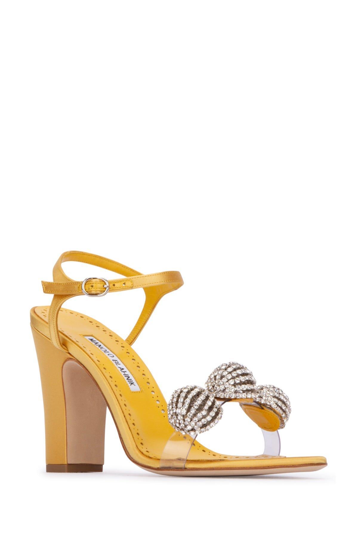 MANOLO BLAHNIK Heeled Shoes In Yellow Product Image