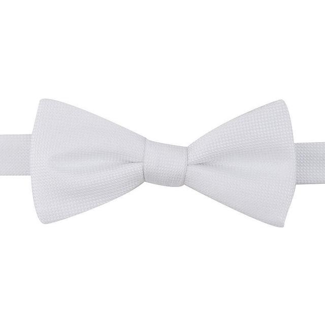 Mens Bespoke Pre-Tied Bow Tie, White Product Image