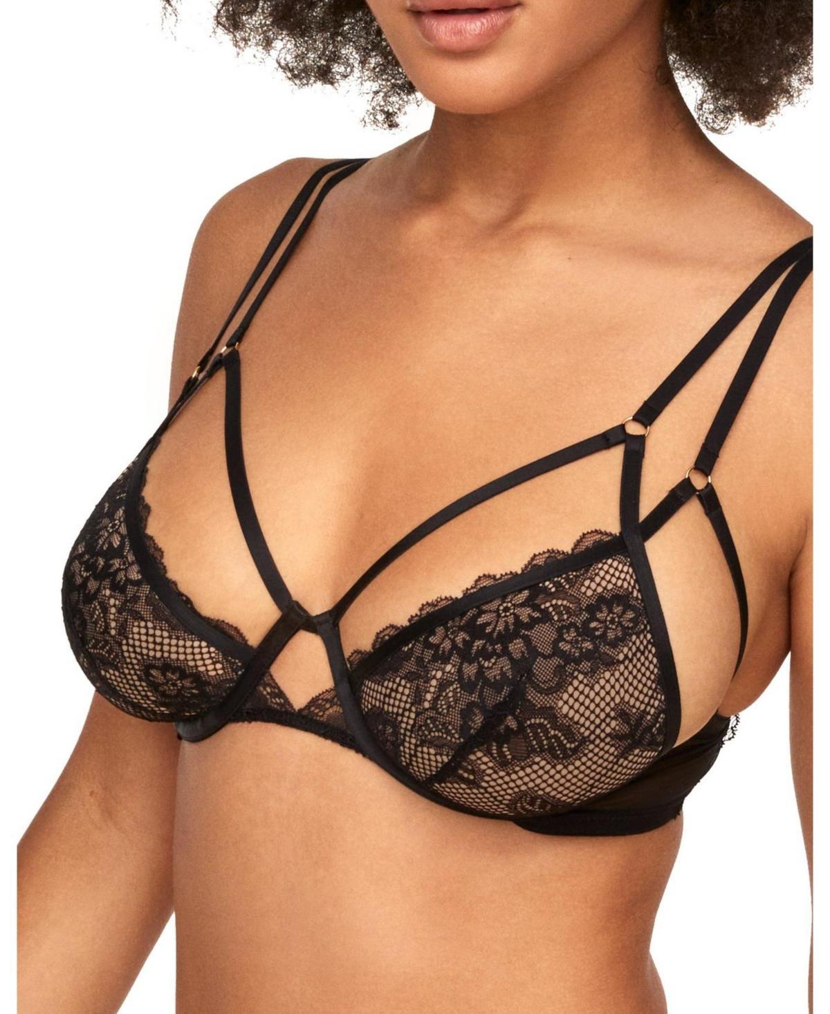 Adore Me Women's Vianna Plunge Bra 36D / Jet Black. Product Image