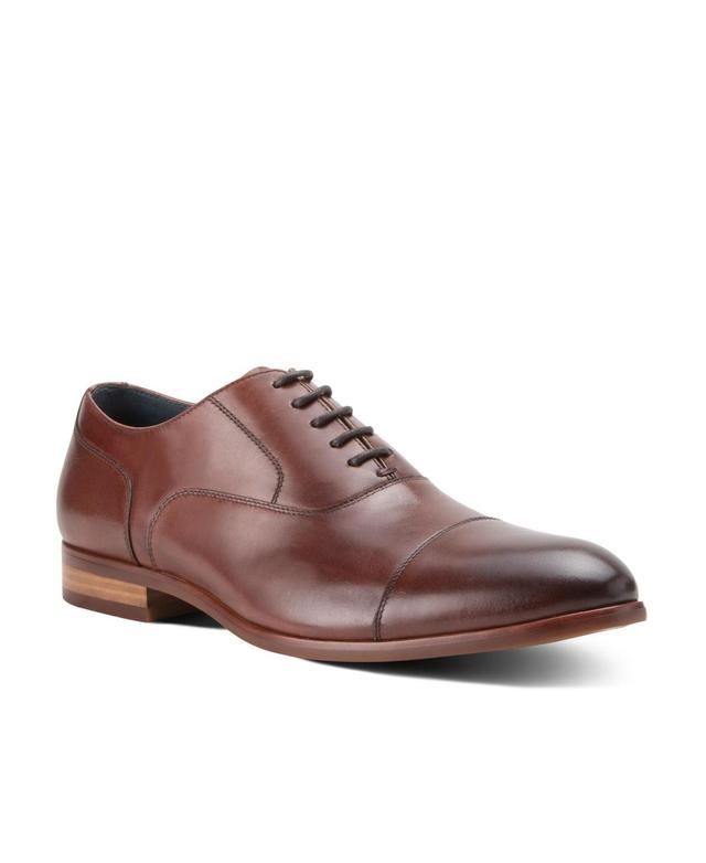 Mens Melvern Dress Lace-Up Cap Toe Oxford Leather Shoes Product Image