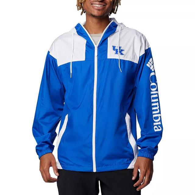 Mens Columbia Royal Kentucky Wildcats Flash Challenger Omni-Shade Full-Zip Windbreaker Hoodie Jacket Product Image