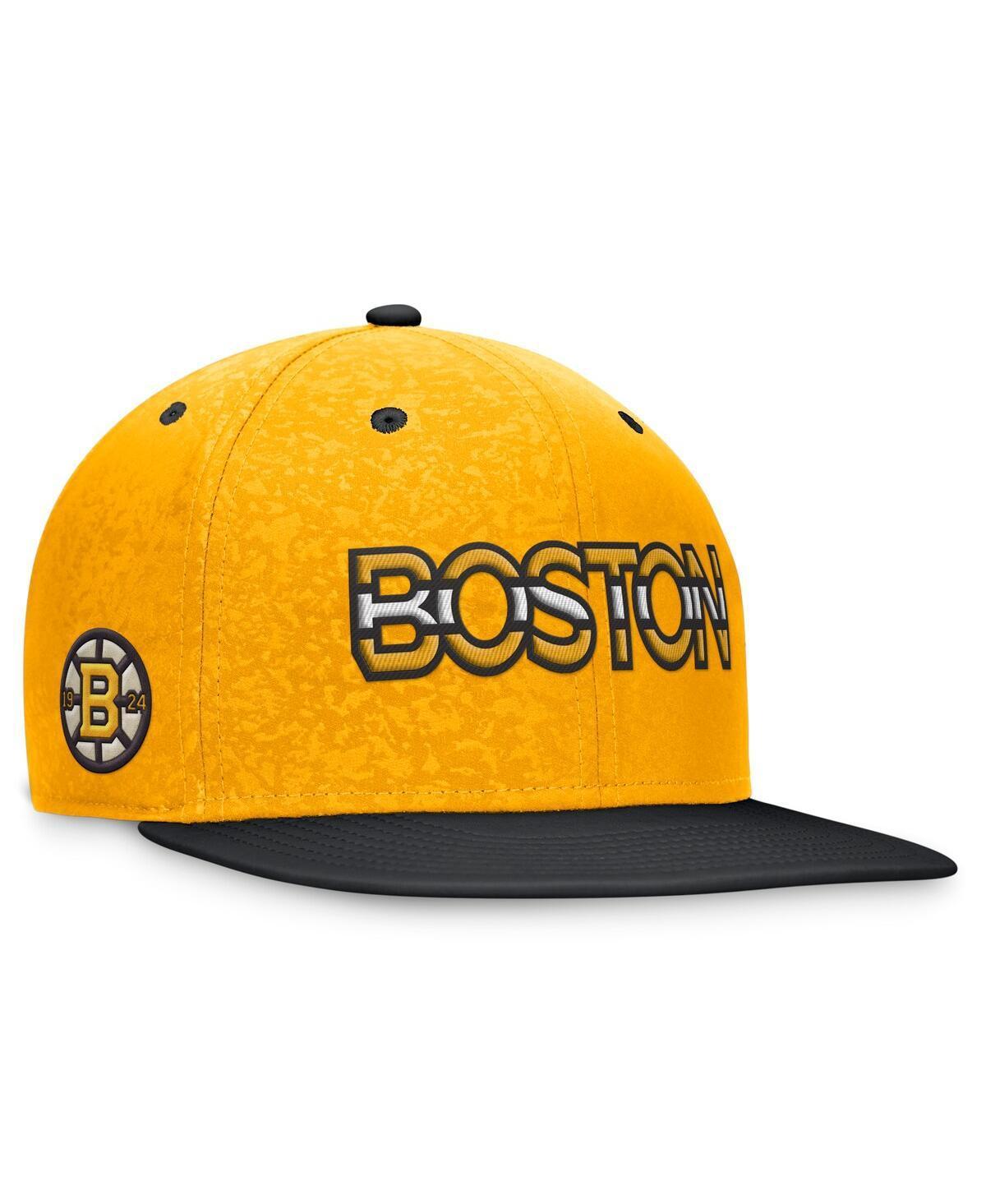 Mens Fanatics Gold Boston Bruins Authentic Pro Snapback Hat - Gold Product Image