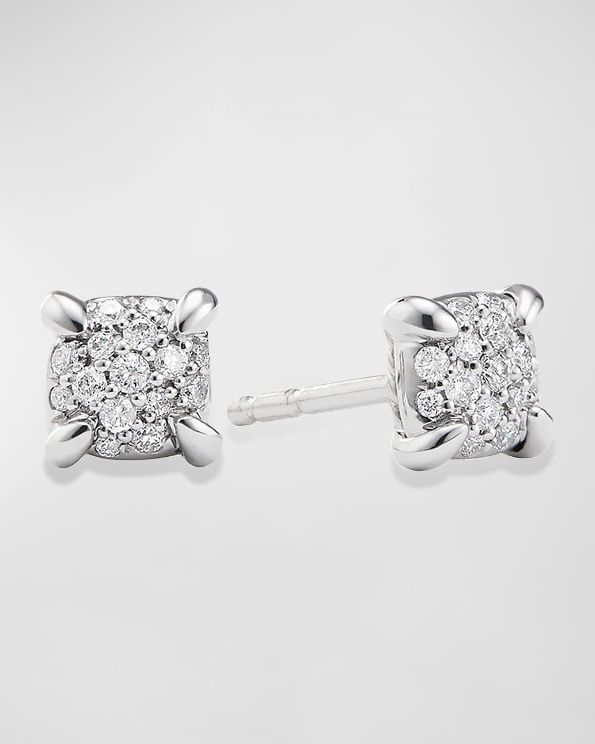 Womens Precious Chtelaine Stud Earrings with Diamonds in 18K White Gold Product Image