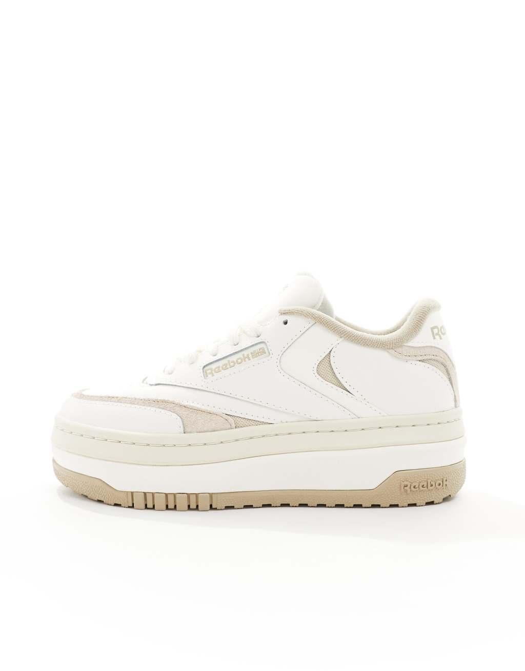 Reebok Club C Extra sneakers in white and beige Product Image