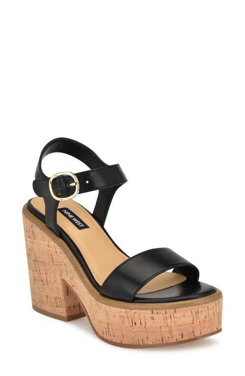 Nine West Amye Ankle Strap Platform Sandal Product Image