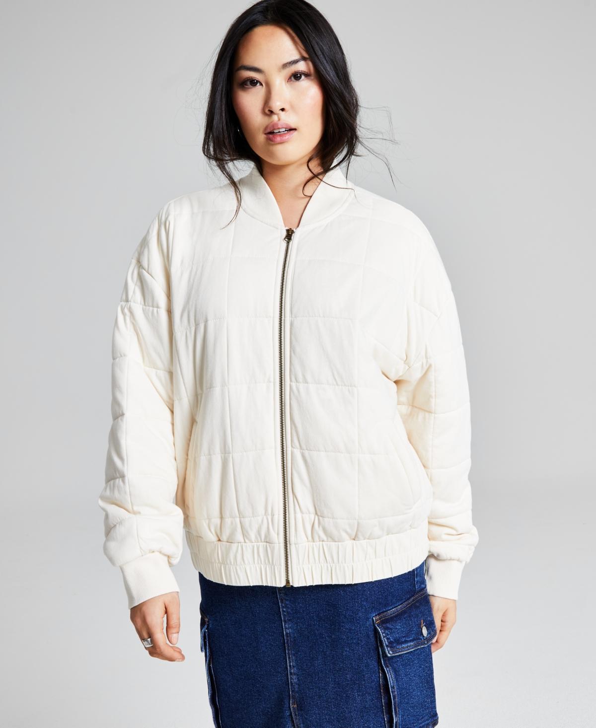 Women's Washed Quilted Zip-Front Jacket, Created for Macy's Product Image