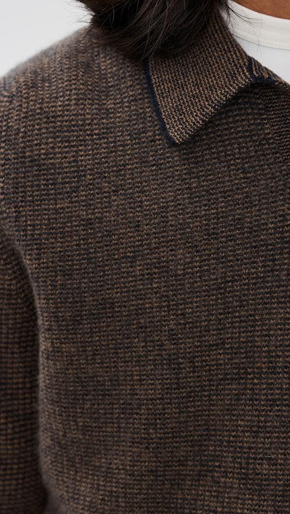 Vince Boiled Thermal Johnny Collar Cashmere Sweater | Shopbop Product Image