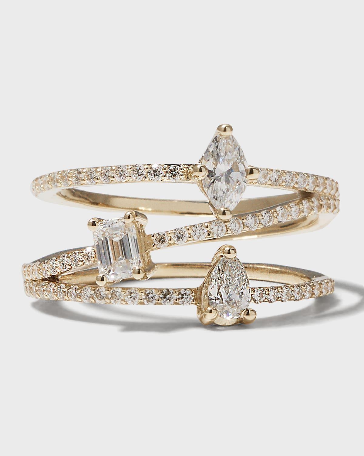 Lana Fancies Diamond Stack Ring in Yellow at Nordstrom, Size 7 Us Product Image