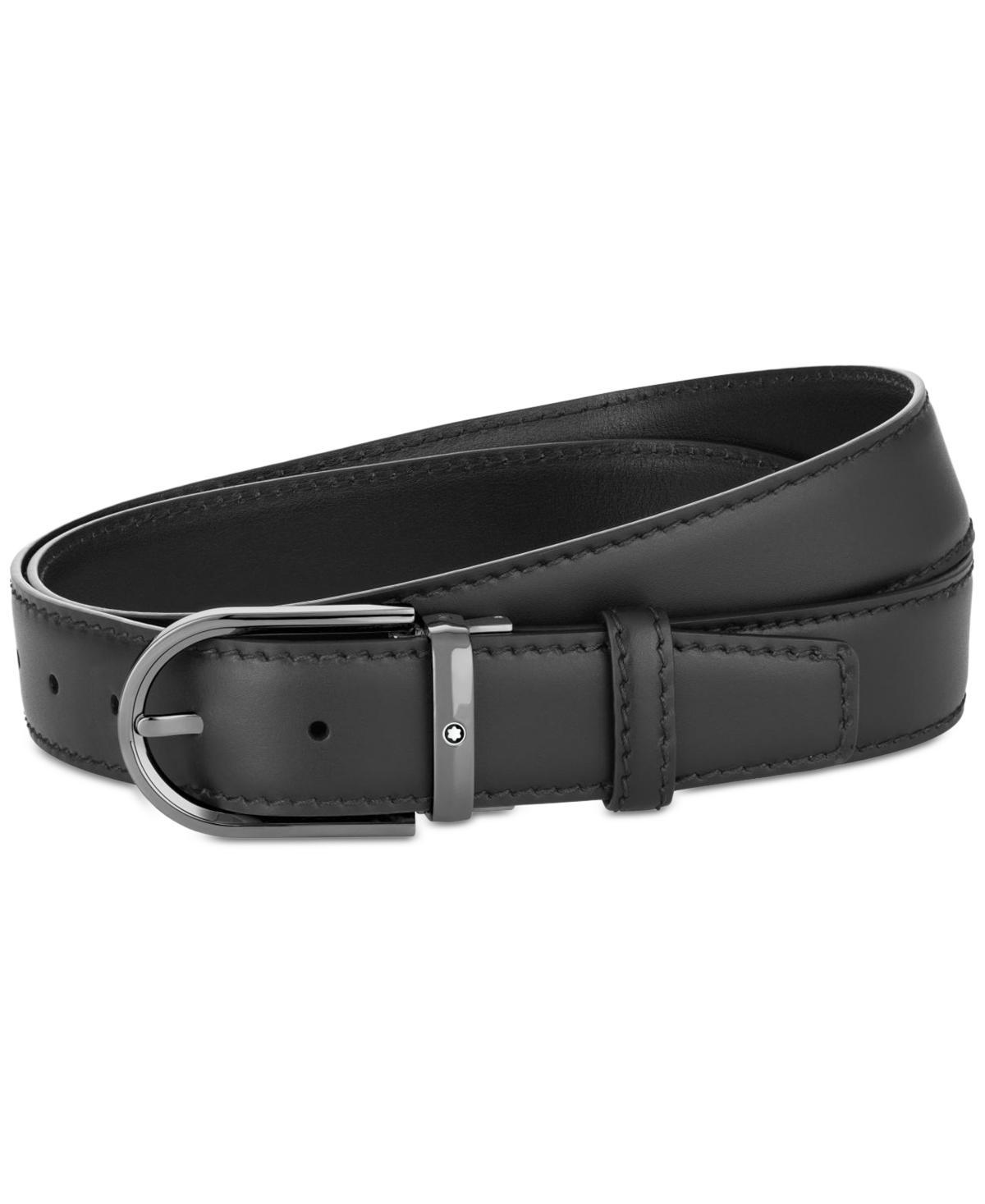 Mens Horseshoe Cut-to-Size Leather Belt Product Image