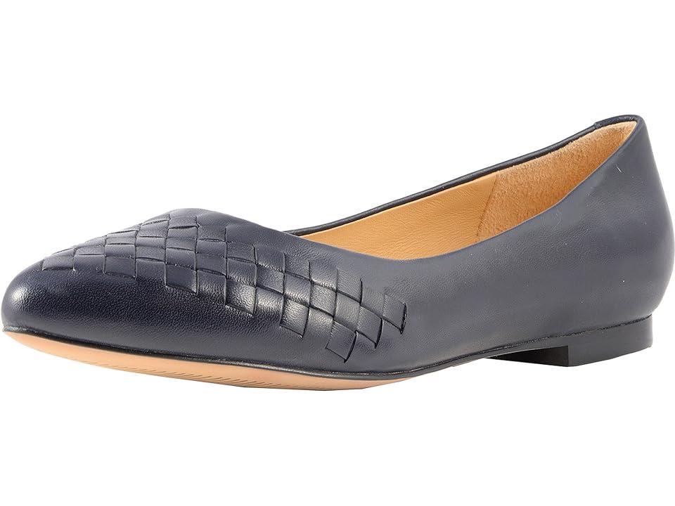 Trotters Estee Woven (Navy Woven Leather) Women's Shoes Product Image