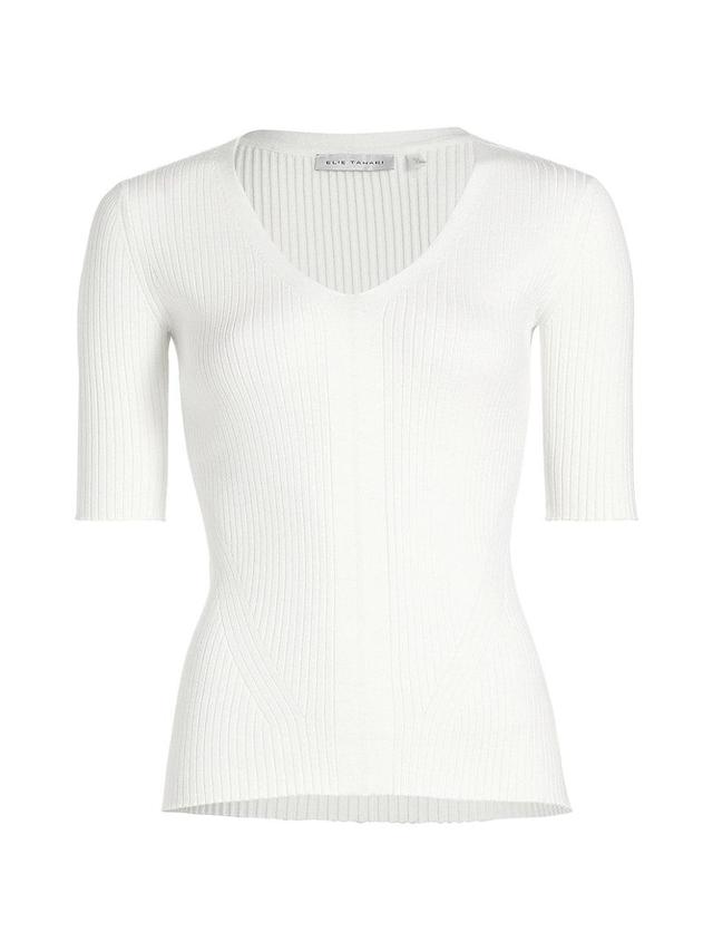 Womens Deanne Knit V-Neck Top Product Image