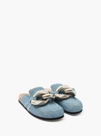 CHAIN LOAFER SUEDE MULES in blue | JW Anderson US  Product Image