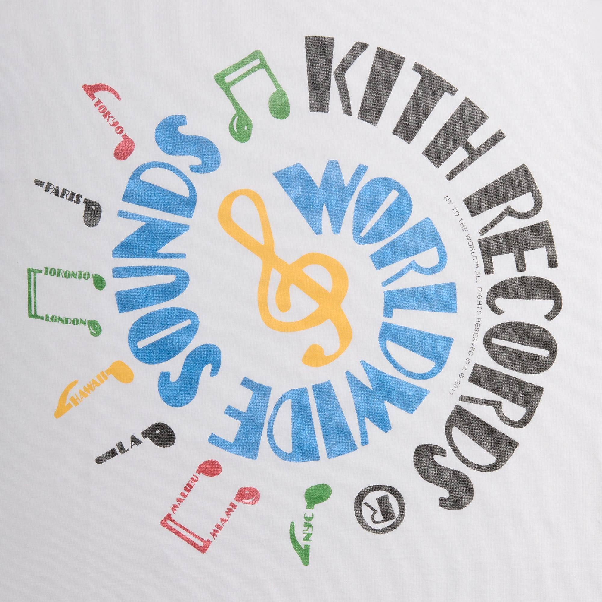 Kith Records Vintage Tee - White Male Product Image